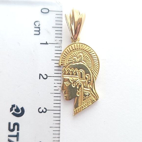 24K Gold Athena Pendant, Greek Goddess Necklace, Ancient Mythology Gold Charm - Picture 12 of 13